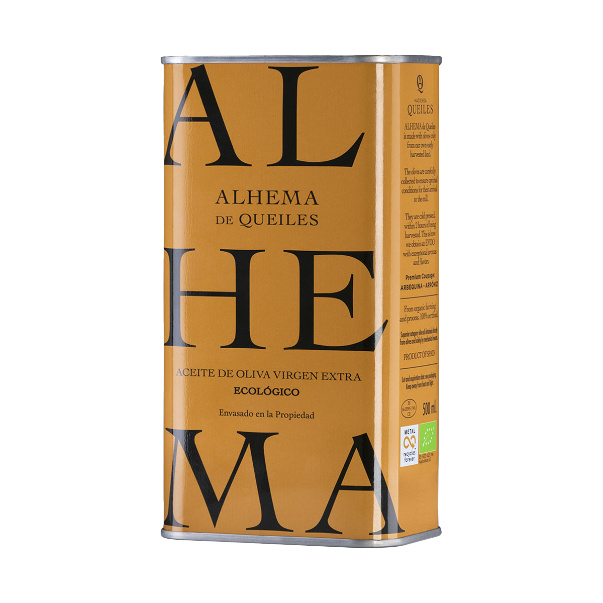 Alhema de Queiles – Bio Natives Olivenöl Extra (500 ml Kanister, Spanien)